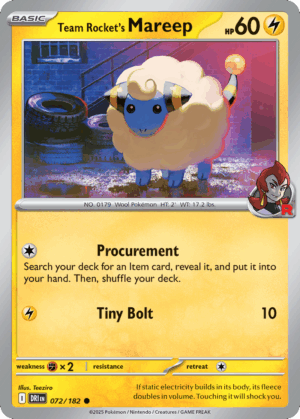 [72/244] – Team Rocket’s Mareep – Destined Rivals – Common
