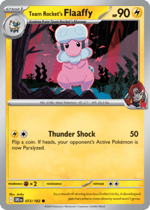 [73/244] – Team Rocket’s Flaaffy – Destined Rivals – Reversed Holo
