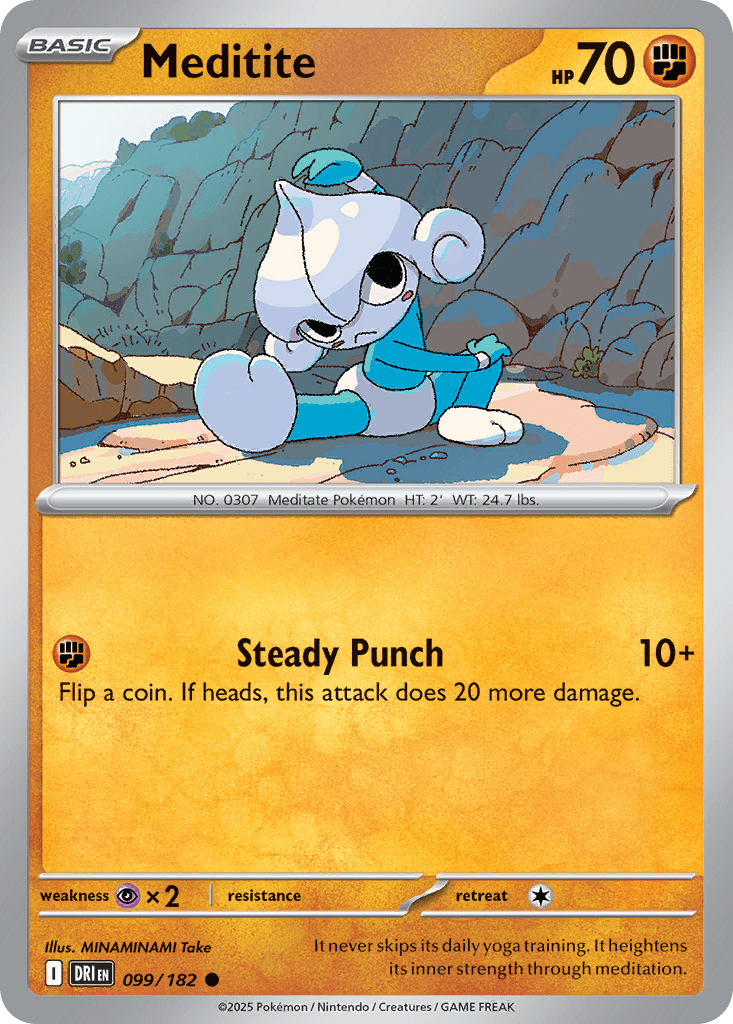 [99/244] - Meditite - Destined Rivals - Common - Pokefam.nl