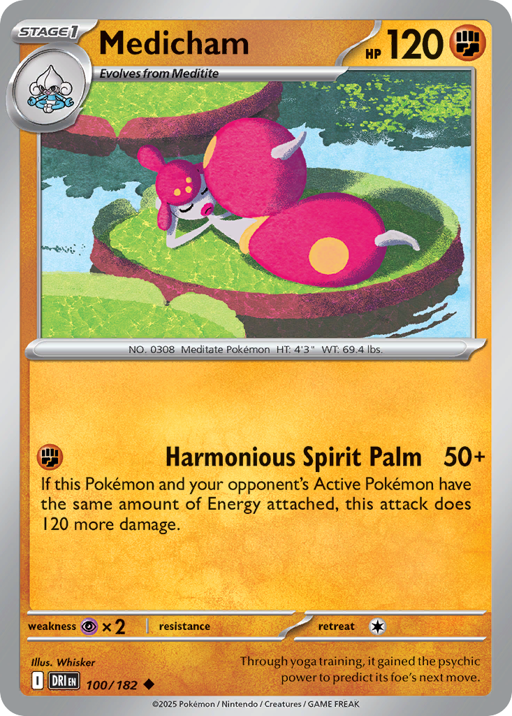 [100/244] - Medicham - Destined Rivals - Common - Pokefam.nl