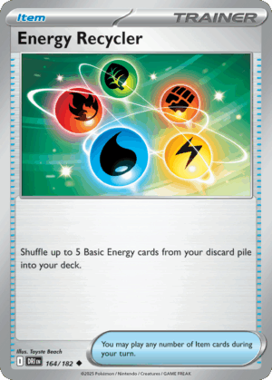 [164/244] – Energy Recycler – Destined Rivals – Reversed Holo