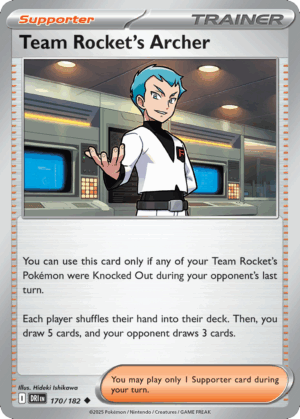 [170/244] – Team Rocket’s Archer – Destined Rivals – Reversed Holo