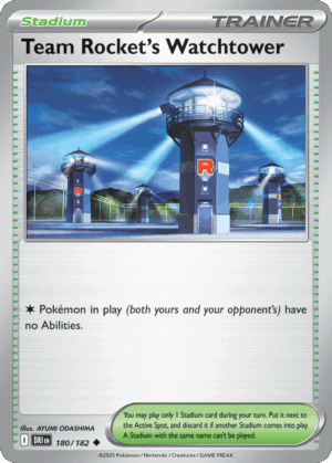 [180/244] – Team Rocket’s Watchtower – Destined Rivals – Reversed Holo