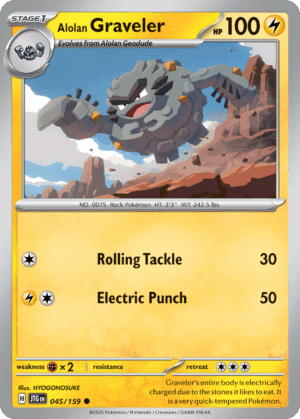 [45/190] – Alolan Graveler – Journey Together – Reverse Holo
