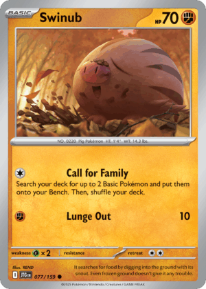 [77/190] – Swinub – Journey Together – Reverse Holo