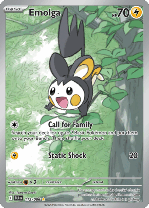 [112/086] – Emolga – Black Bolt – Art Rare