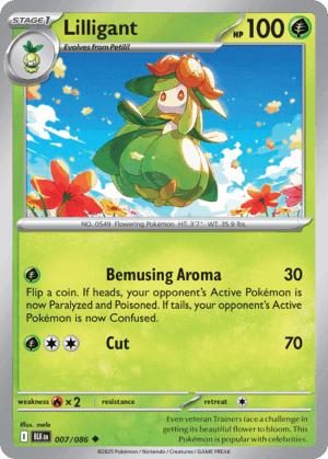 [007/086] – Lilligant – Black Bolt – Reverse Holo