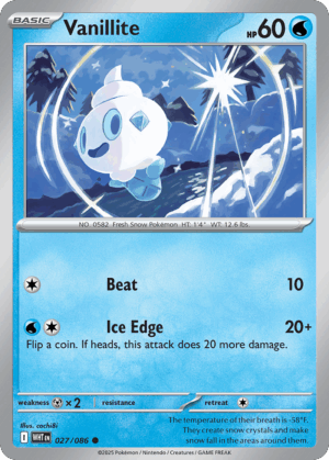 [027/086] – Vanillite – White Flare – Common