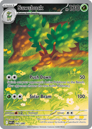 [092/086] – Sawsbuck – White Flare – Art Rare