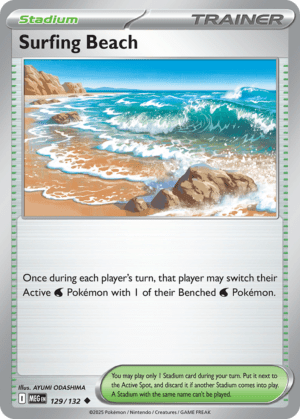 [129/132] – Surfing Beach – Mega Evolution – Uncommon