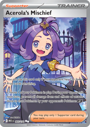 [165/132] – Acerola’s Mischief – Mega Evolution – Full Art Ultra Rare