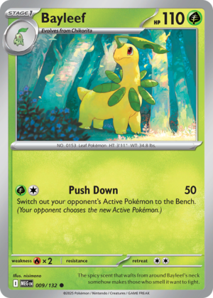 [009/132] – Bayleef – Mega Evolution – Reverse Holo