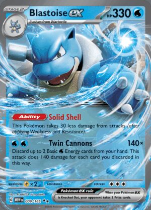 [009/165] – Blastoise ex – 151 – Double Rare