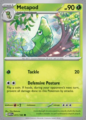 [011/165] – Metapod – 151 – Reverse Holo