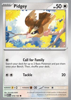 [016/165] – Pidgey – 151 – Common