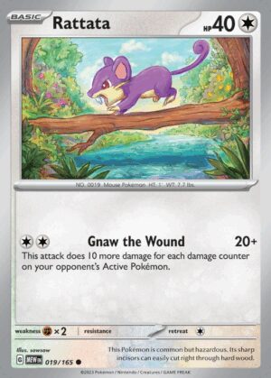 [19/165] – Rattata – 151 – Reverse Holo