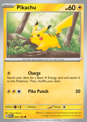 [025/165] – Pikachu – 151 – Reverse Holo
