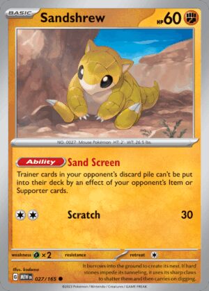 [027/165] – Sandshrew – 151 – Reverse Holo
