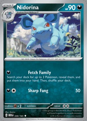 [30/165] – Nidorina – 151 – Reverse Holo