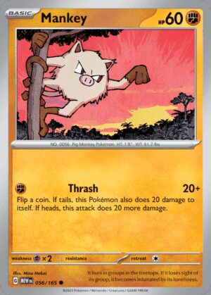 [056/165] – Mankey – 151 – Common