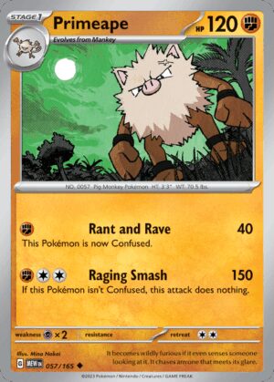 [057/165] – Primeape – 151 – Reverse Holo