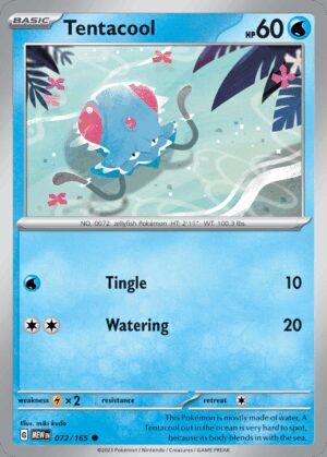 [72/165] – Tentacool – 151 – Reverse Holo