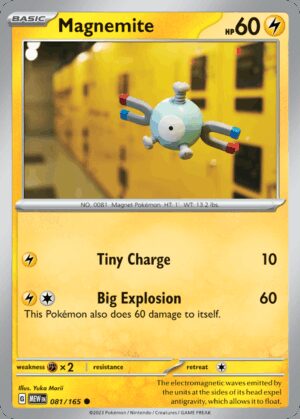 [081/165] – Magnemite – 151 – Reverse Holo
