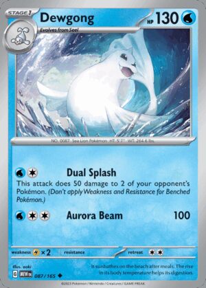 [087/165] – Dewgong – 151 – Reverse Holo
