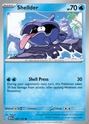[090/165] – Shellder – 151 – Reverse Holo