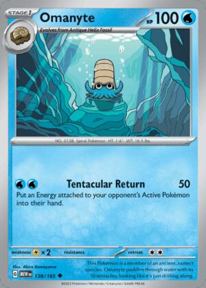 [138/165] – Omanyte – 151 – Reverse Holo
