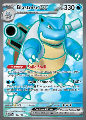 [184/165] – Blastoise ex – 151 – Ultra Rare