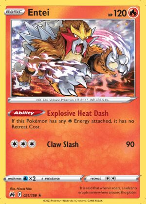[021/159] – Entei – Crown Zenith – Reverse Holo