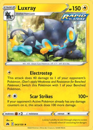 [43/159] – Luxray – Crown Zenith – Reverse Holo