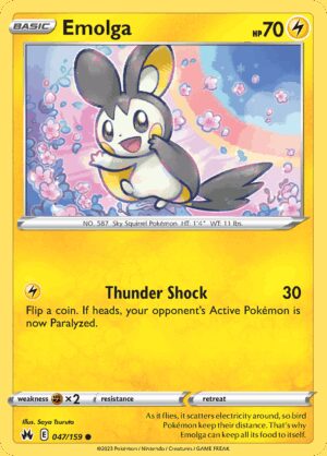 [47/159] – Emolga – Crown Zenith – Reverse Holo