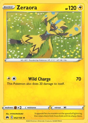 [052/159] – Zeraora – Crown Zenith – Reverse Holo