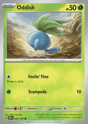 [001/197] – Oddish – Obsidian Flames – Reverse Holo