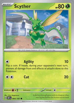 [004/197] – Scyther – Obsidian Flames – Reverse Holo
