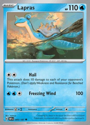 [45/197] – Lapras – Obsidian Flames – Reverse Holo