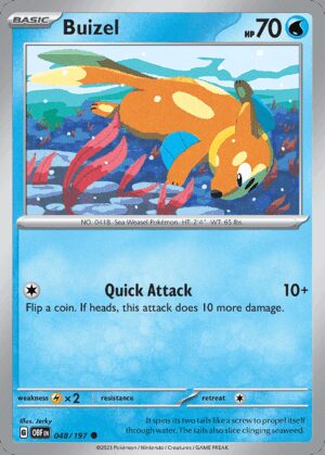 [048/197] – Buizel – Obsidian Flames – Reverse Holo