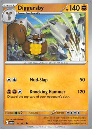 [113/197] – Diggersby – Obsidian Flames – Reverse Holo