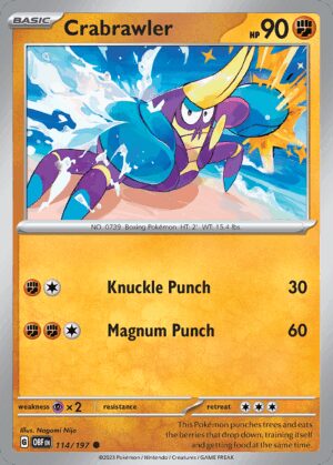 [114/197] – Crabrawler – Obsidian Flames – Reverse Holo