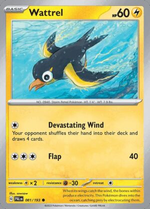 [81/193] – Wattrel – Paldea Evolved – Reverse Holo