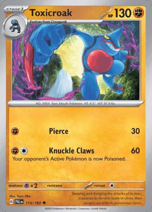 [115/193] – Toxicroak – Paldea Evolved – Reverse Holo