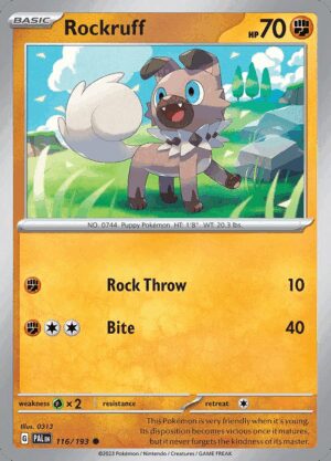 [116/193] – Rockruff – Paldea Evolved – Common