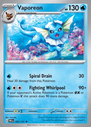 [22/131] – Vaporeon – Prismatic Evolutions – Holo