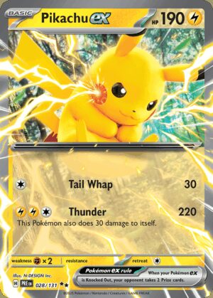 [28/131] – Pikachu ex – Prismatic Evolutions – Double Rare