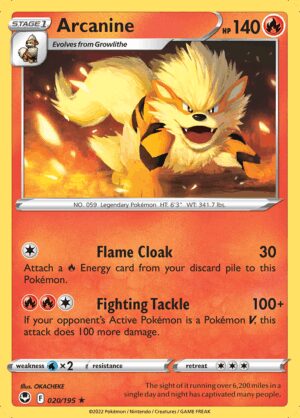 [020/191] – Arcanine – Silver Tempest – Common