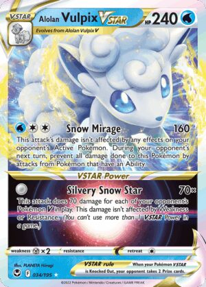 [034/191] – Alolan Vulpix VSTAR – Silver Tempest – VSTAR