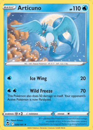 [36/191] – Articuno – Silver Tempest – Reverse Holo