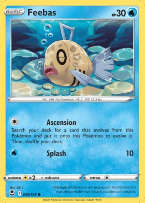[39/191] – Feebas – Silver Tempest – Reverse Holo